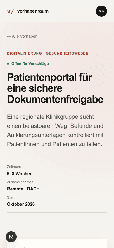 Corrected mobile order with readable heading
